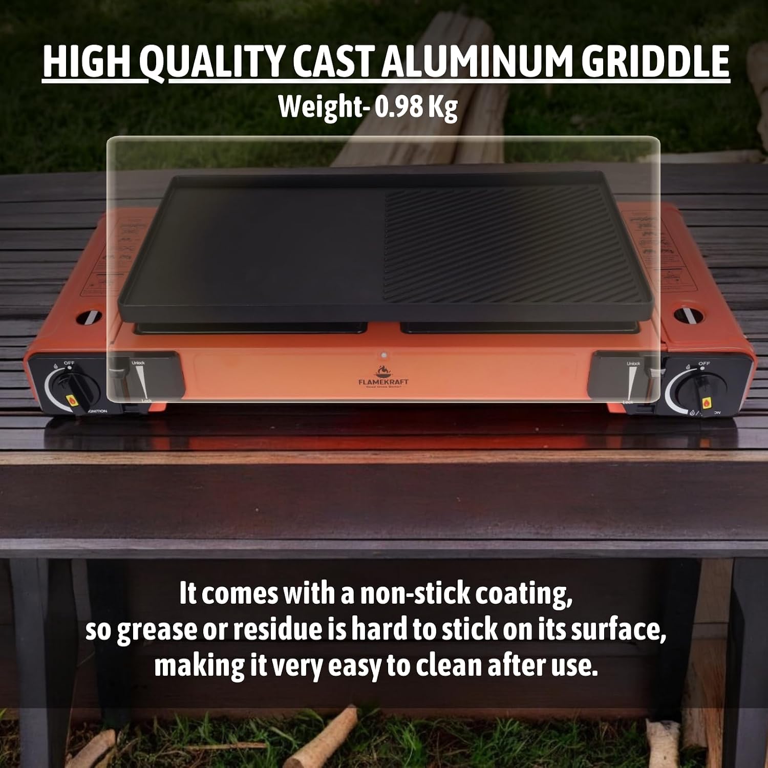 Flamekraft Portable Double Burner Gas Stove - Shop  Camp Stoves at  Trekaline