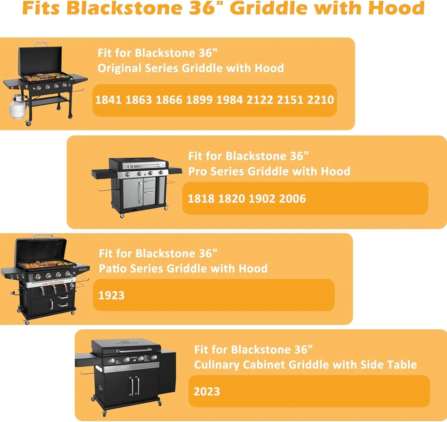 Blackstone 36 Inch Griddle with Hood Cover - Shop  Grill and Fire Pit Accessories at  Trekaline