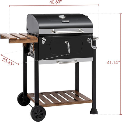 Royal Gourmet 24-Inch Charcoal Grill and Smoker