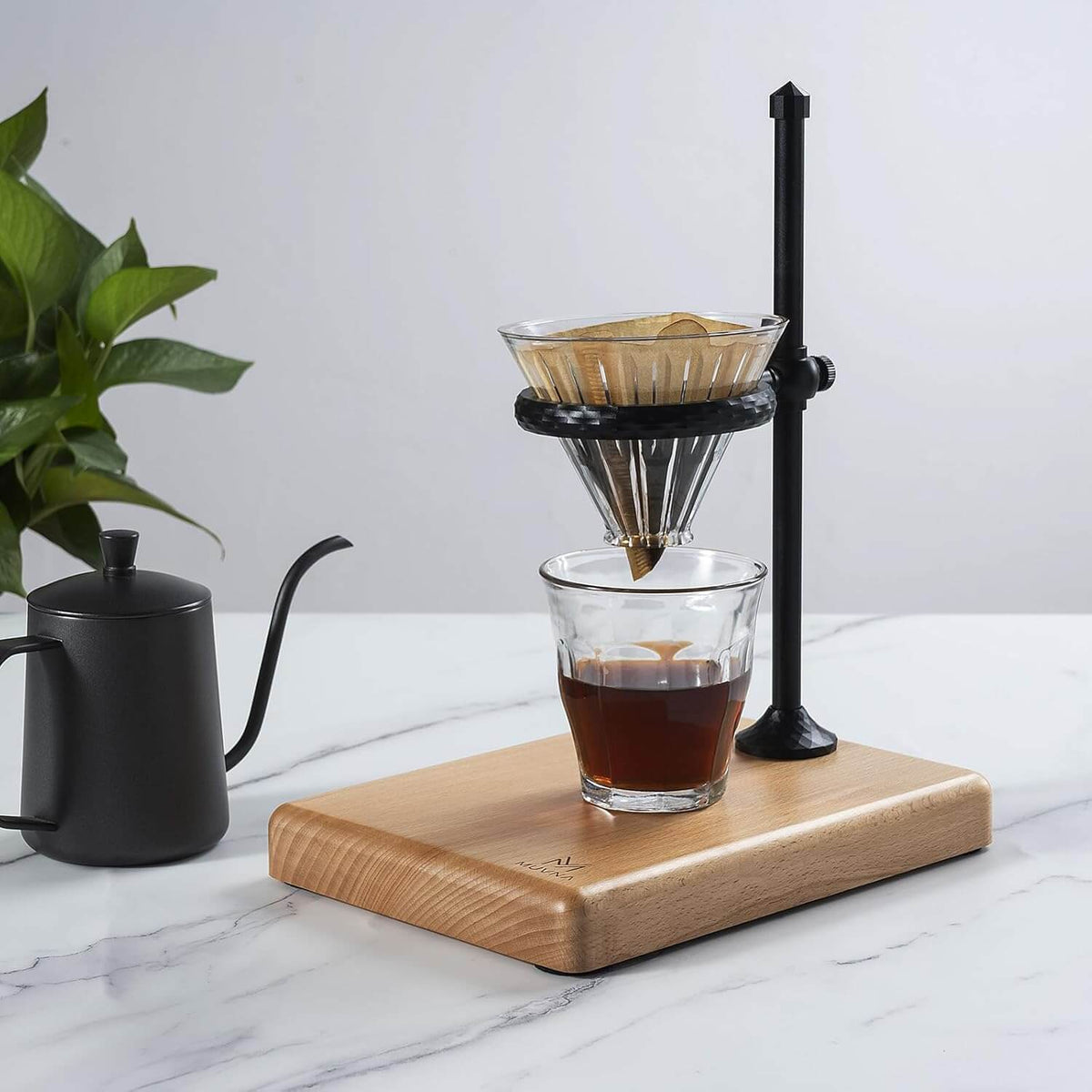 Muvna Walnut Wood Pour Over Coffee Stand