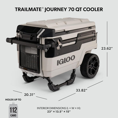 Igloo Trailmate Journey Roller Cooler 70 Quart - Shop  Hard-sided Coolers at  Trekaline