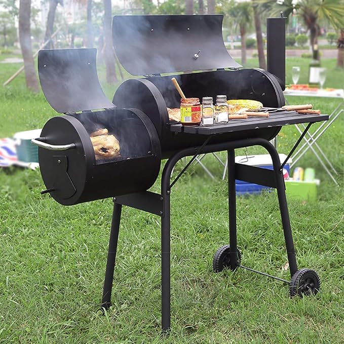 Procamp Round Barrel Double BBQ Grill - Shop  Charcoal Grills at  Trekaline