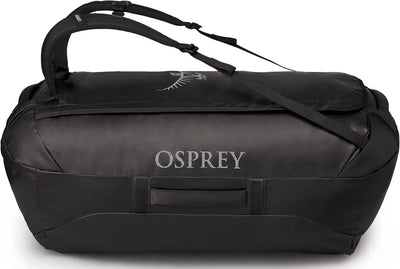 Osprey Transporter Duffel 120, rugged weather-resistant travel bag with stowaway harness and recycled materials.