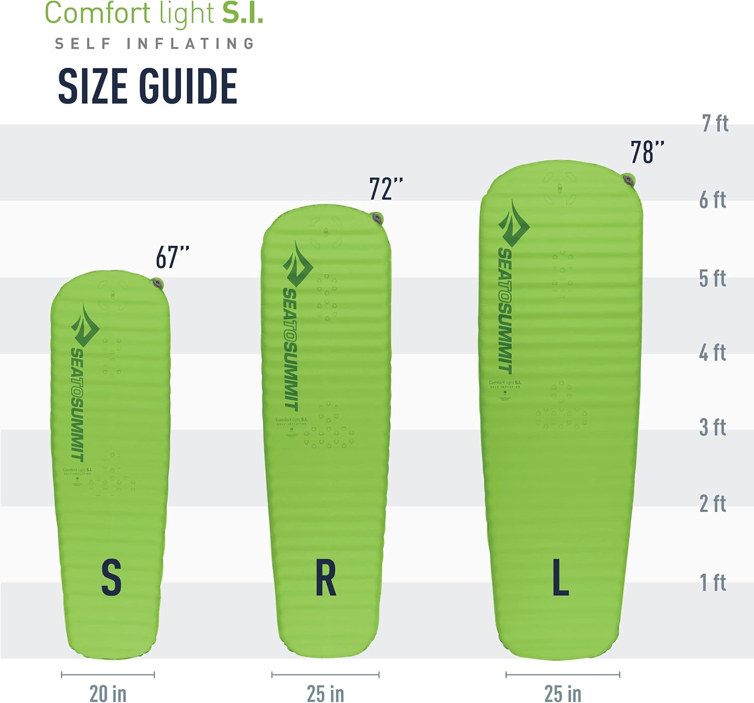 Sea to Summit Comfort Light Self Inflating Mat - Shop  Self-inflating Pads at  Trekaline