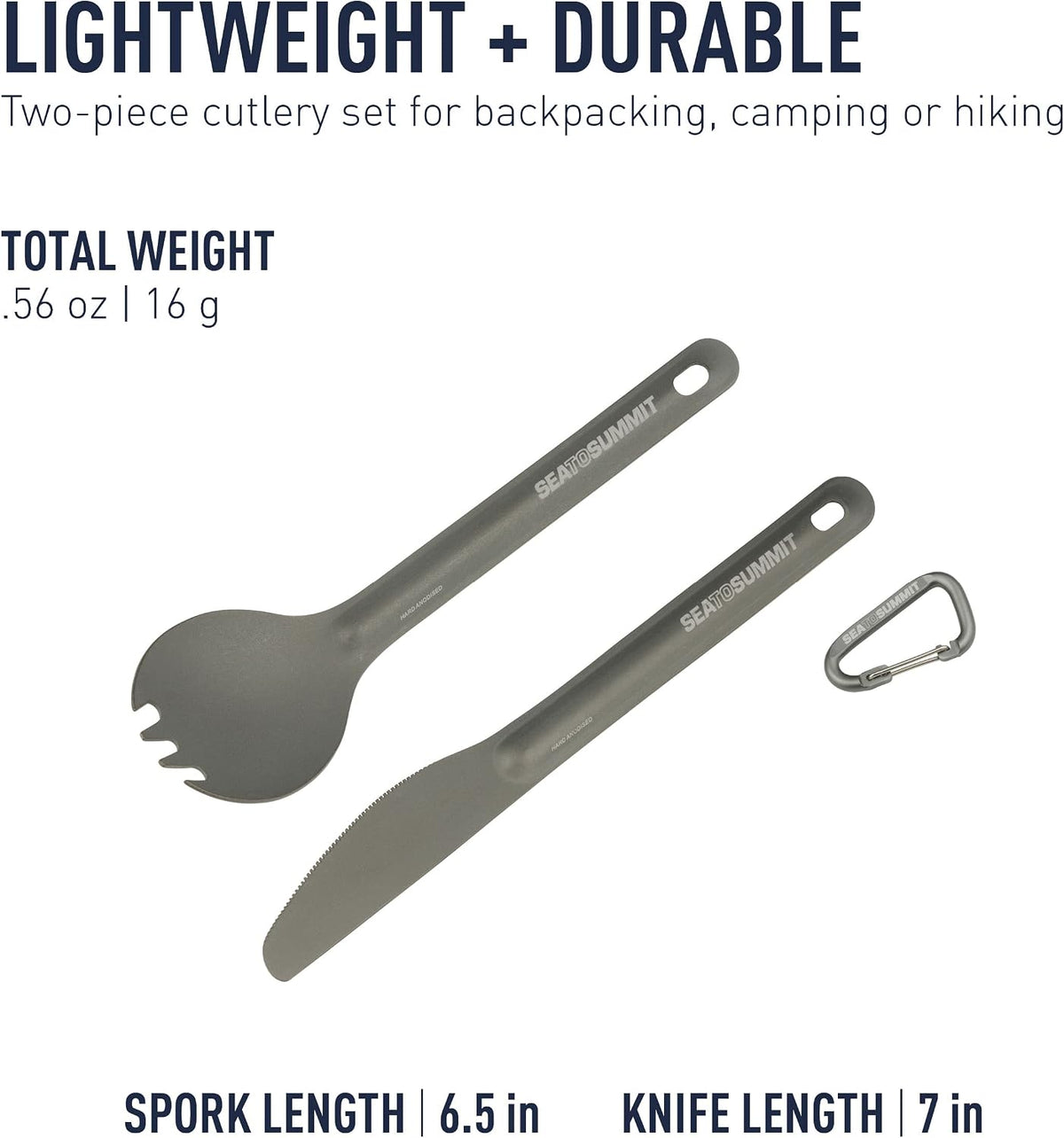 Sea to Summit Alpha Light Spork and Knife Set - Shop  Camping Utensil Sets at  Trekaline