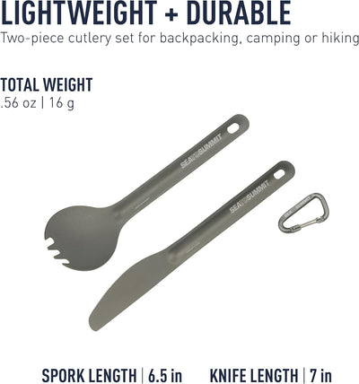 Sea to Summit Alpha Light Spork and Knife Set - Shop  Camping Utensil Sets at  Trekaline