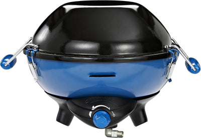 Campingaz Party Grill 400 - Portable outdoor cooking stove with versatile grill, griddle, and wok lid for family camping.