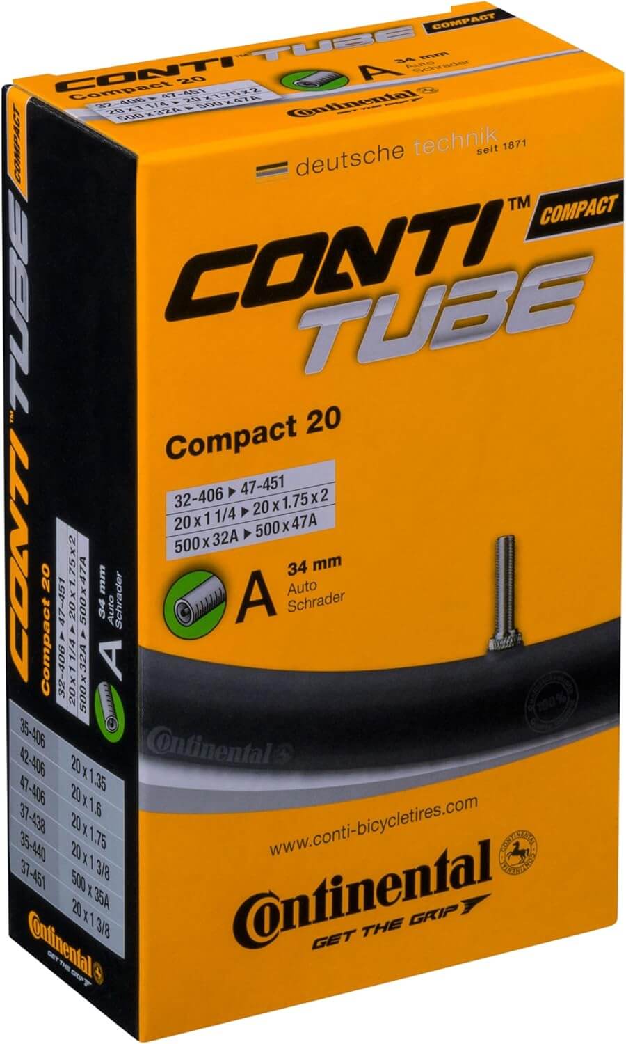 Continental Compact Inner Tube 20"