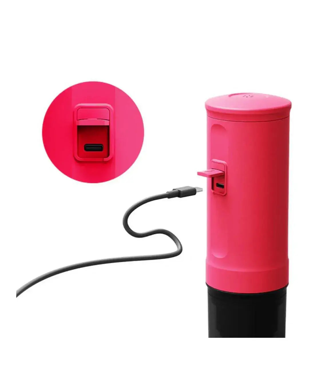 Outin Nano Portable Espresso Machine - Crimson Red charging
