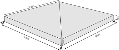 Procamp Waterproof Clear Gazebo Cover 3m x 3m - Shop  Shade Shelter Accessories at  Trekaline