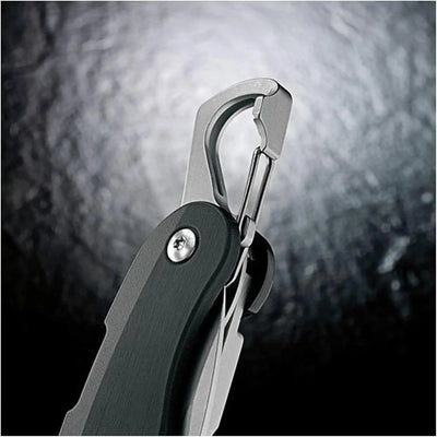 Close-up of the Leatherman C33 folding pocket knife with a sleek design and durable features.