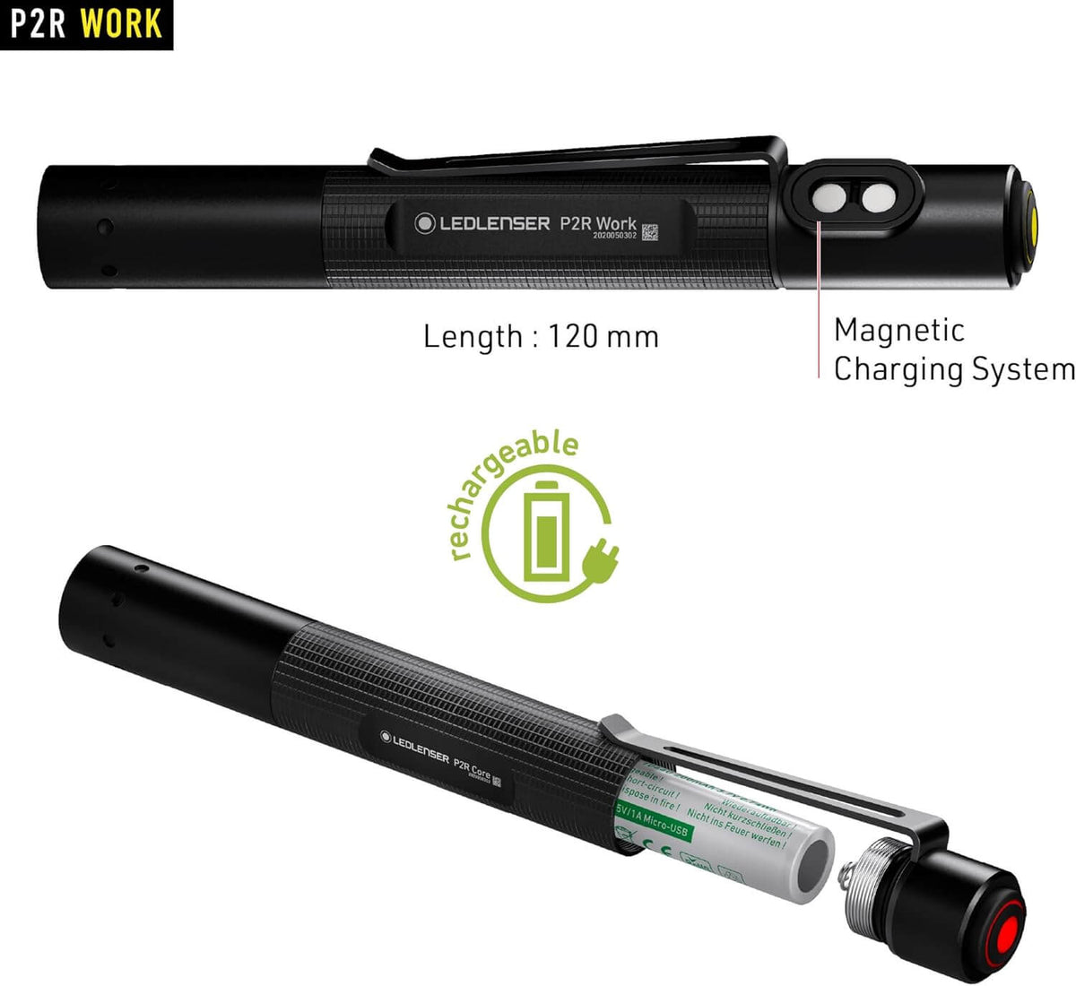 Ledlenser P2R Work Rechargeable Flashlight