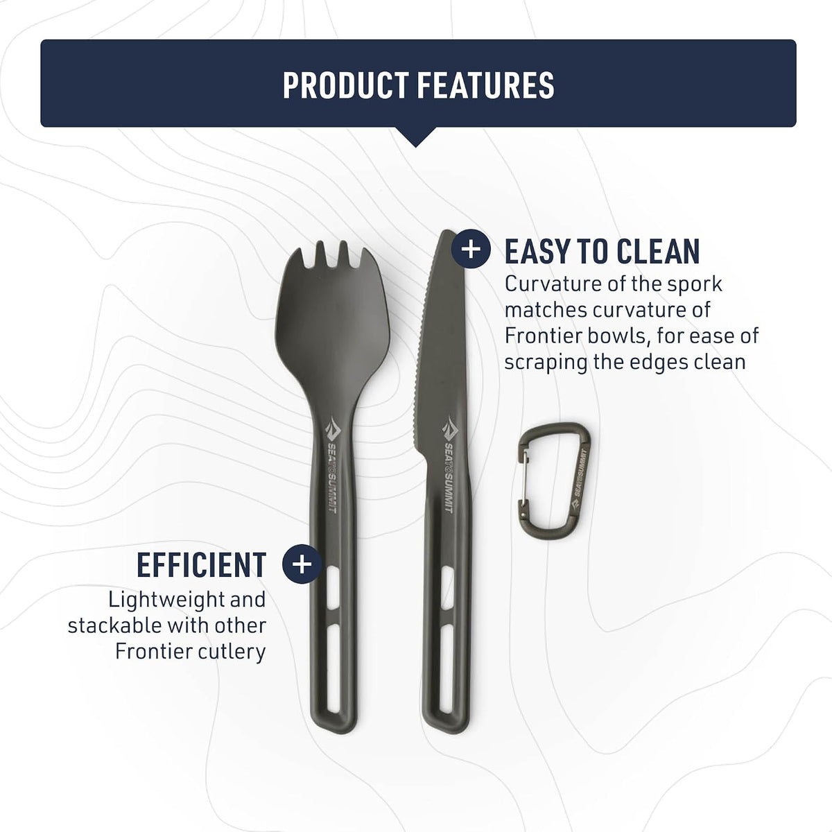 Sea to Summit Frontier Ultralight Spork and Knife - Shop  Camping Utensil Sets at  Trekaline