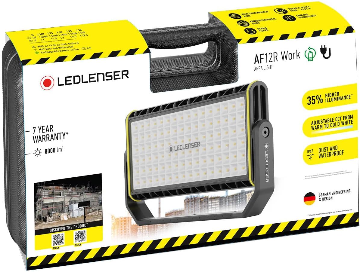 Ledlenser AF12R Work Rechargeable Floodlight - Shop  Outdoor Lighting at  Trekaline