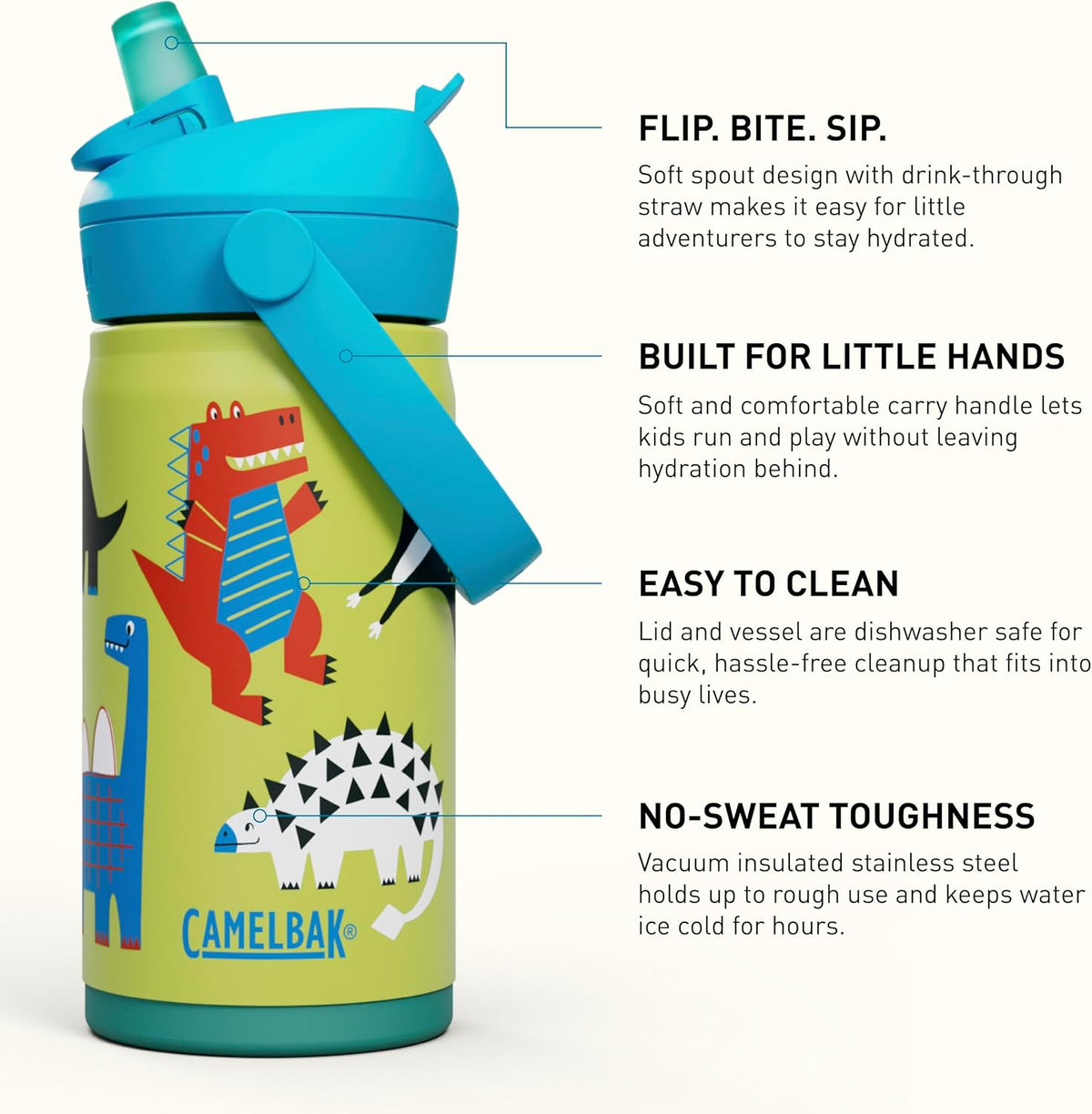 Camelbak Thrive Flip Straw Bottle 12 oz - Kids - Shop  Water Bottles at  Trekaline
