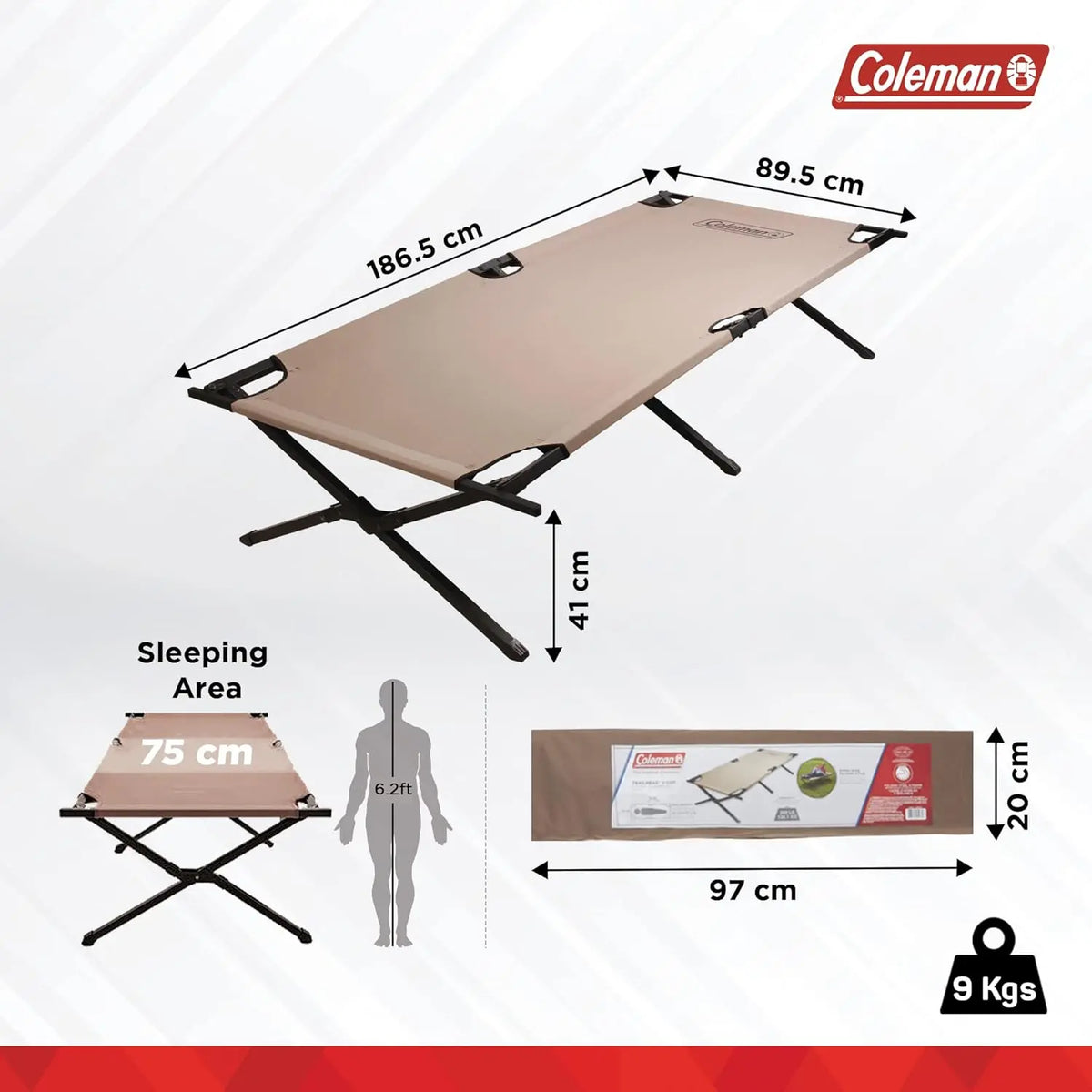 Coleman Trailhead II Camping Cot - Shop  Cots at  Trekaline