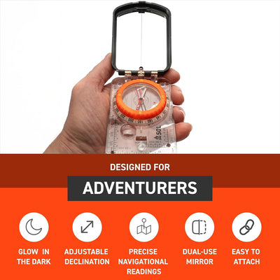 Survive Outdoors Longer Sighting Compass with Mirror