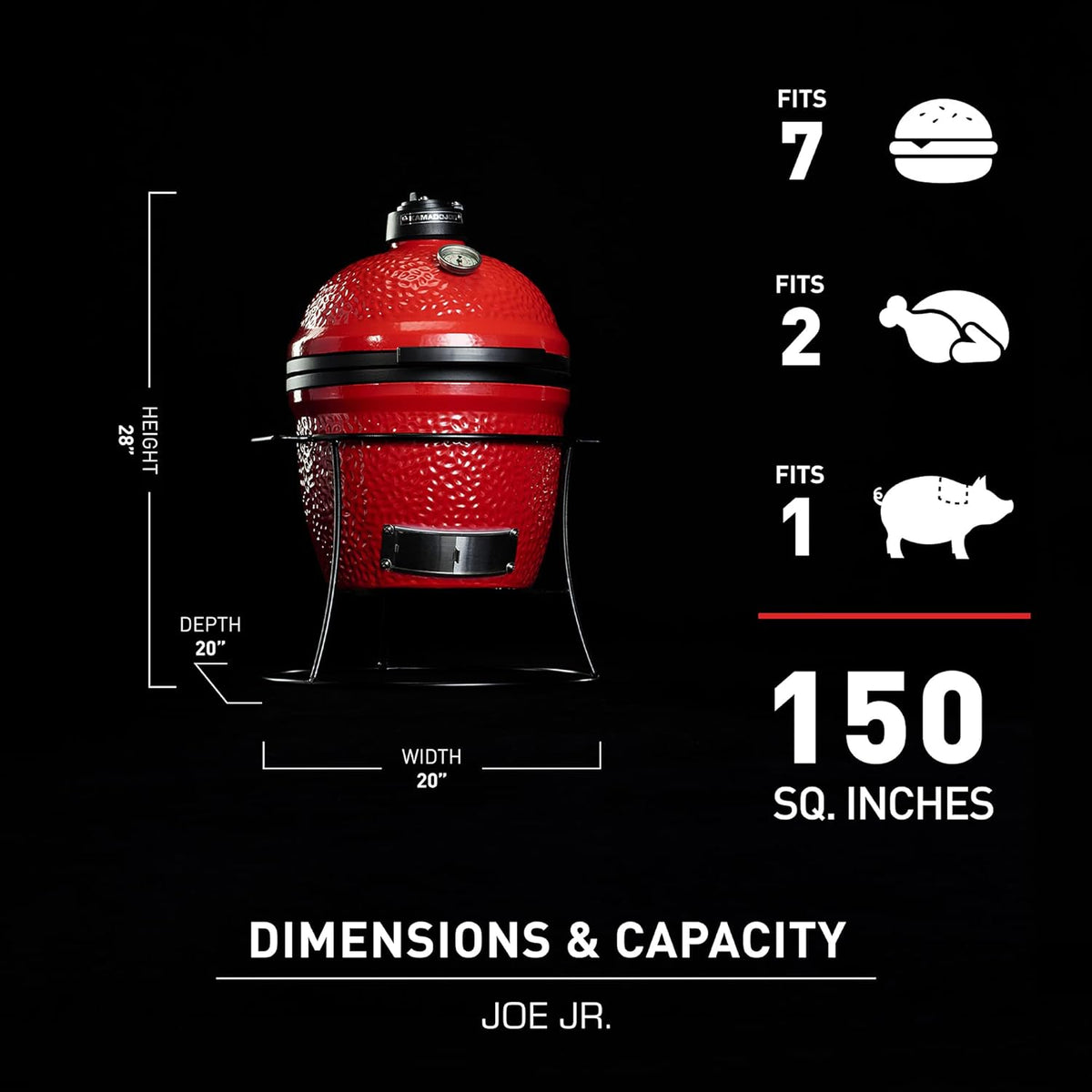 Kamado Joe Joe Jr. with Cast Iron Stand information
