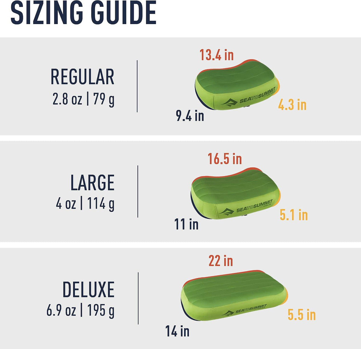 Sea to Summit Aeros Premium Pillow - Shop  Camp Pillows at  Trekaline