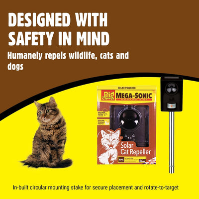 STV Big Cheese Mega-Sonic Solar Cat Repeller [QA Type - ]