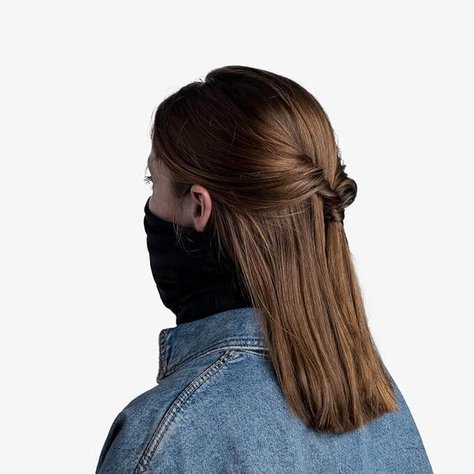 Buff Reversible Polar Fleece Solid Black