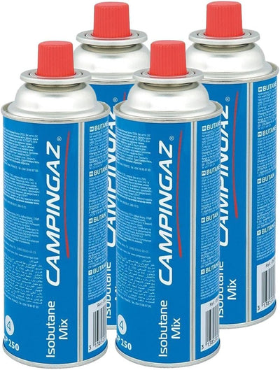 Campingaz CP250 Isobutane Gas Cartridge 4 Pack - Shop  Fuel Canisters at  Trekaline