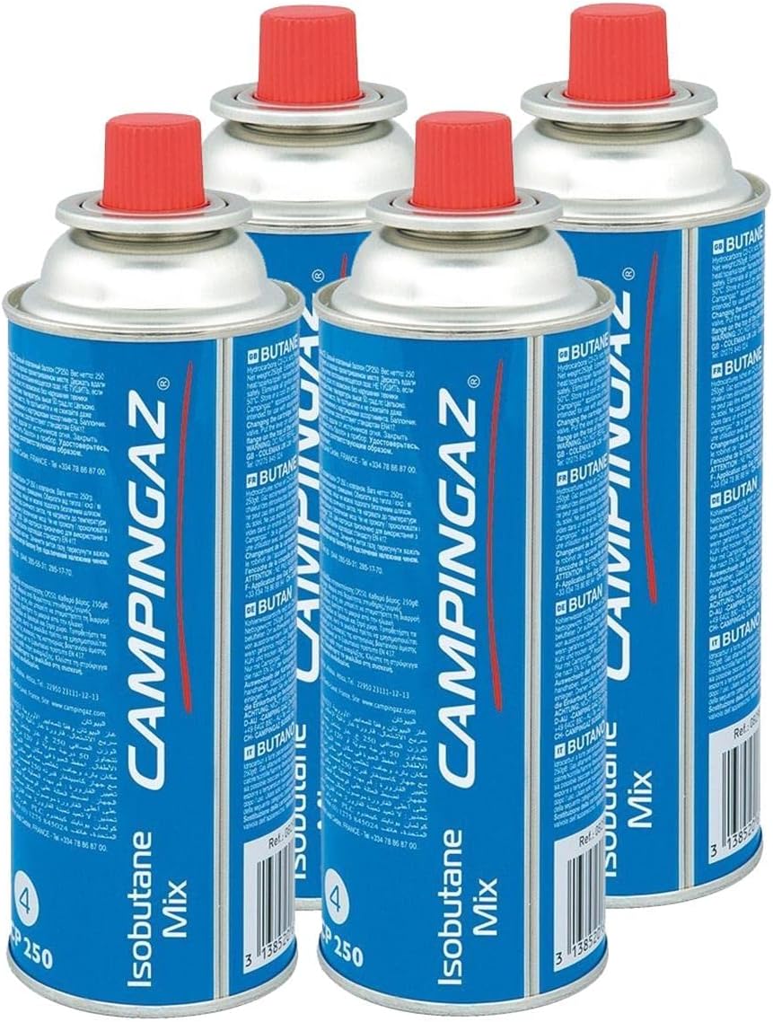 Campingaz CP250 Isobutane Gas Cartridge 4 Pack - Shop  Fuel Canisters at  Trekaline