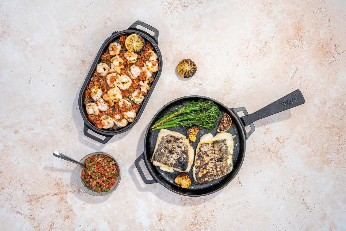 Ooni Round Cast Iron Skillet Pan - Shop  Campfire Cookware at  Trekaline