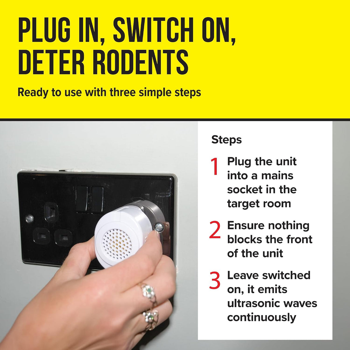 STV Big Cheese Mini-Sonic Mouse Repellent 3-Pack