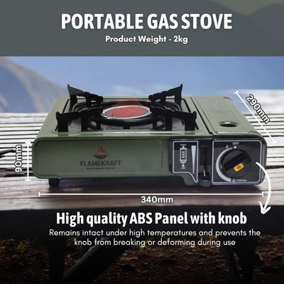 Flamekraft Portable Gas Stove with Ceramic Burner - Shop  Camp Stoves at  Trekaline