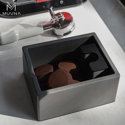Muvna Portafilter Holder and Knock Box Black