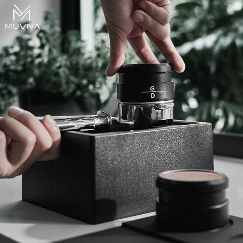 Muvna Solid Wood Gravity Tamper 58mm Black
