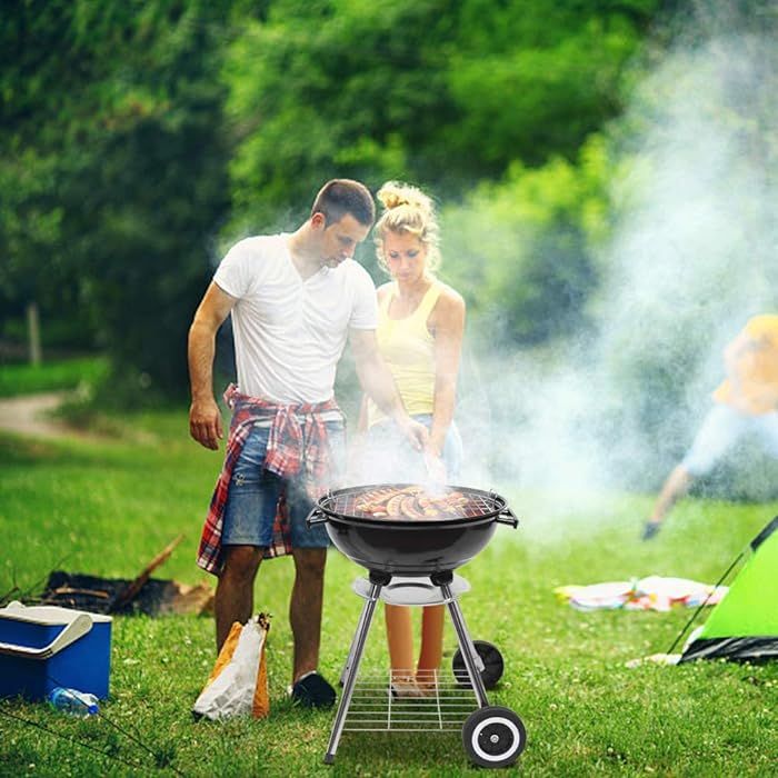 Procamp 17 Inch Enamel Kettle BBQ Grill - Shop  Charcoal Grills at  Trekaline