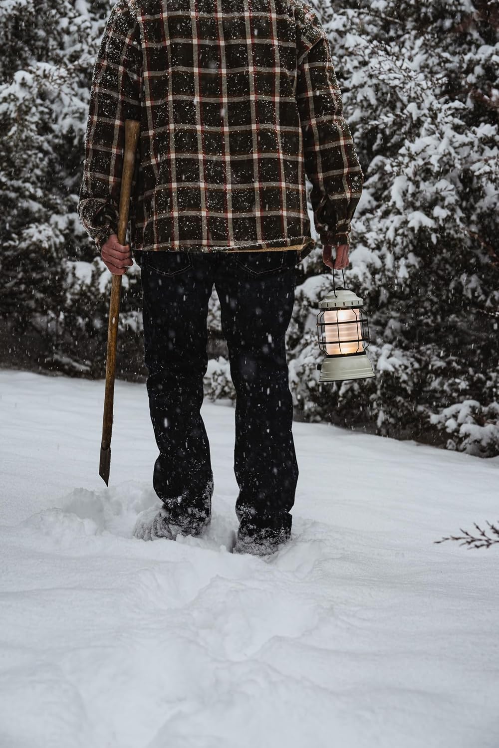Barebones Forest Lantern Vintage White - Shop  Electric Lanterns at  Trekaline