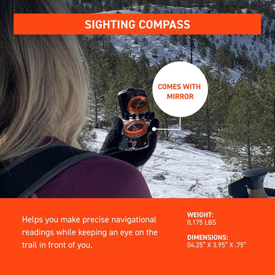 Survive Outdoors Longer Sighting Compass with Mirror