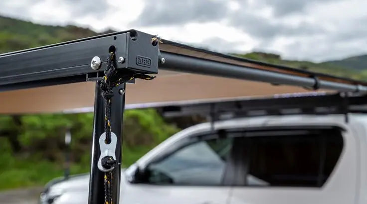 Aluminium Awning with LED Light Kit - 2m x 2.5m - Black