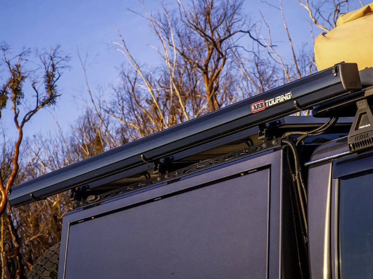 Aluminium Awning with LED Light Kit - 2m x 2.5m - Black