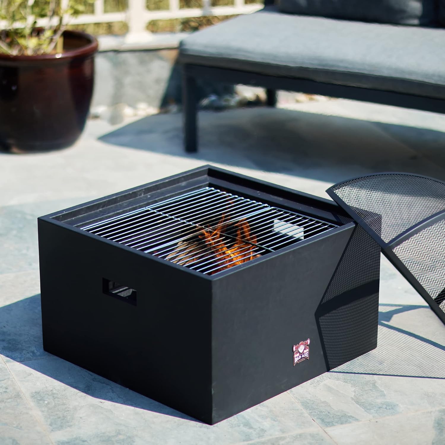 Bad Axe The Log Cabin Fire Pit - Shop  Fire Pits at  Trekaline
