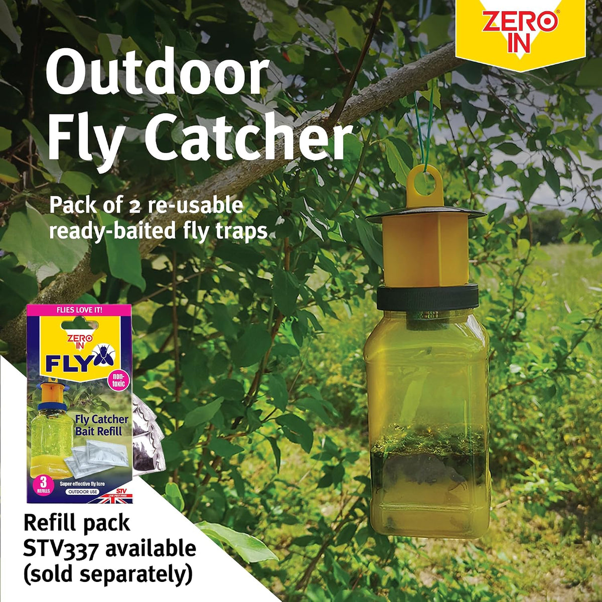 STV Zero In Reusable Fly Catcher 2-Pack