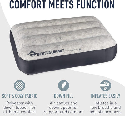Sea to Summit Aeros Down Pillow Gray Large - Shop  Camp Pillows at  Trekaline