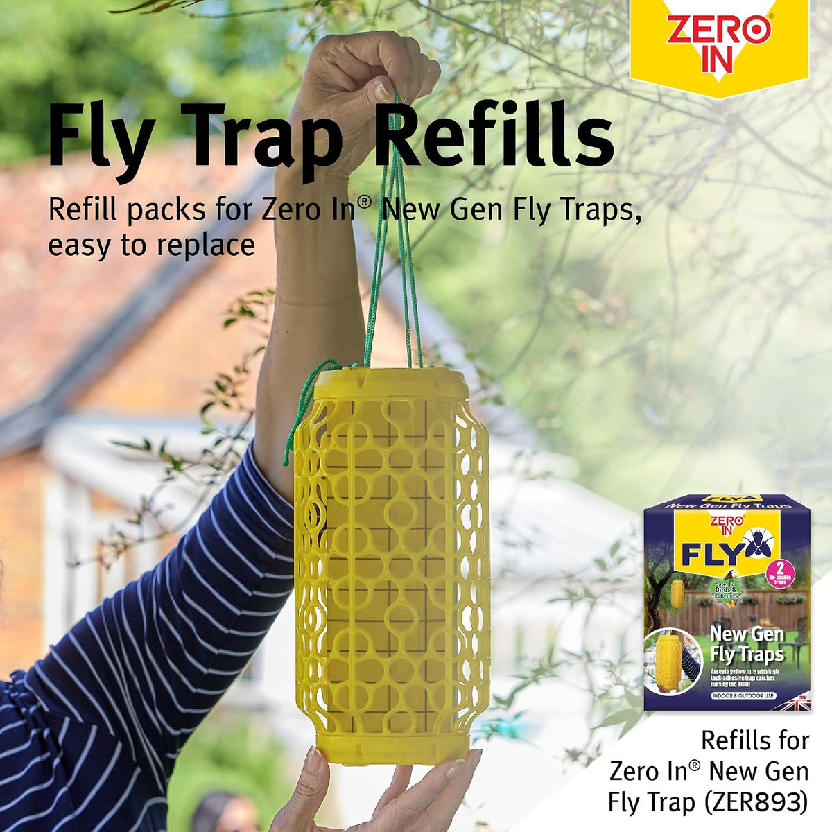 STV Zero In New Gen Fly Traps Refills 3-Pack