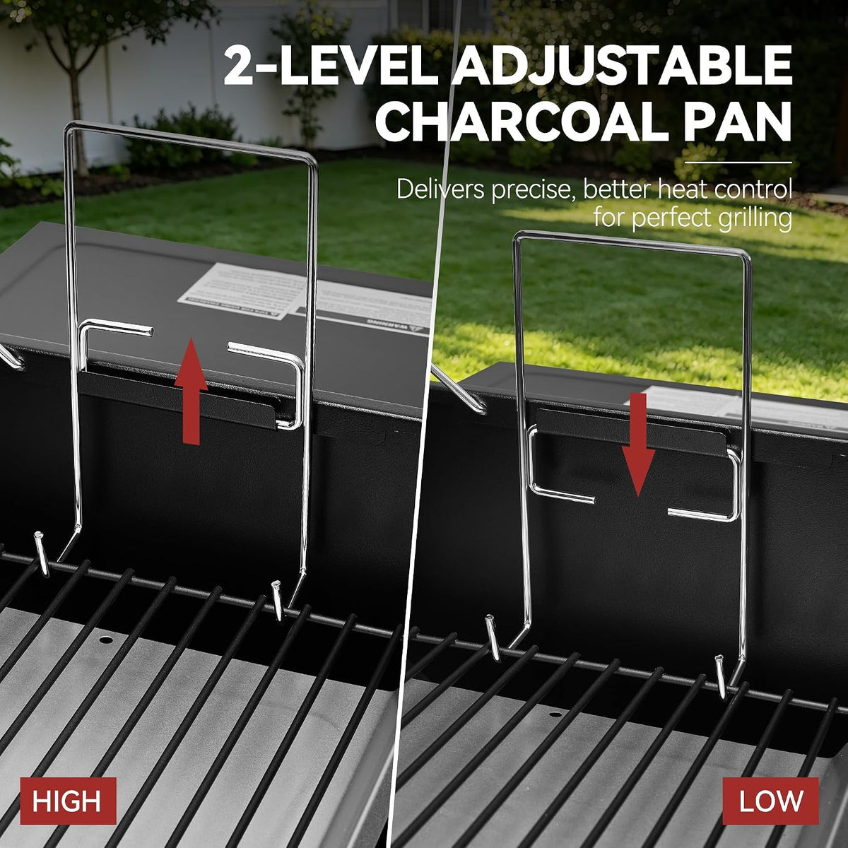 Royal Gourmet 30-inch Barrel Charcoal Grill with Front Basket