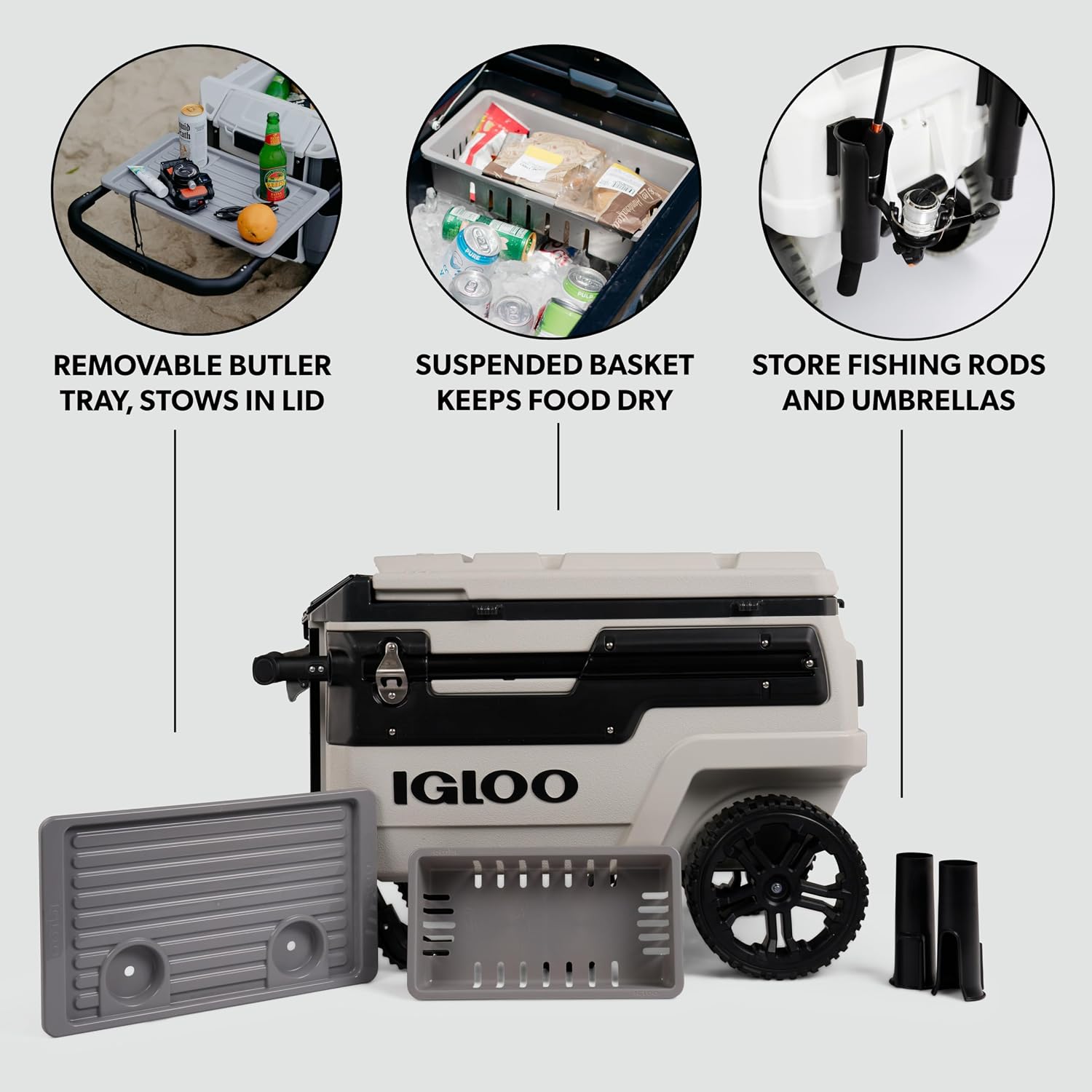 Igloo Trailmate Journey Roller Cooler 70 Quart - Shop  Hard-sided Coolers at  Trekaline
