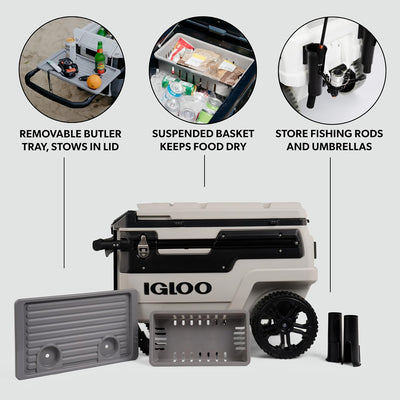Igloo Trailmate Journey Roller Cooler 70 Quart - Shop  Hard-sided Coolers at  Trekaline
