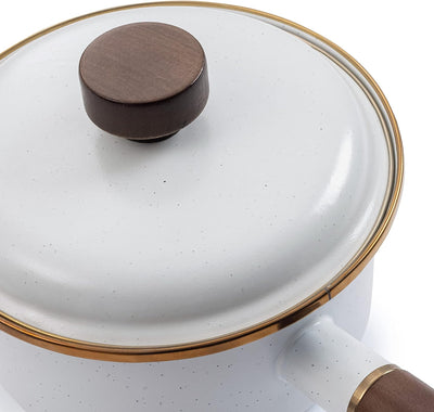 Barebones Enamel Eggshell Saucepan 1.5L - Shop  Cook Pots at  Trekaline