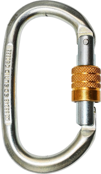 Edelrid Steel Oval Screw Locking Carabiner