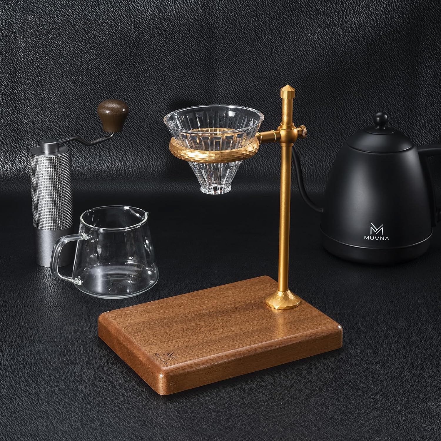 Muvna Walnut Wood Pour Over Coffee Stand