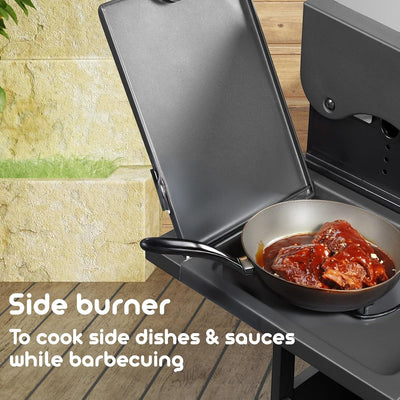 Royal Gourmet Gas and Charcoal Grill with Side Burner