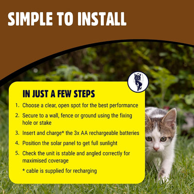 STV Big Cheese Mega-Sonic Solar Cat Repeller [QA Type - ]