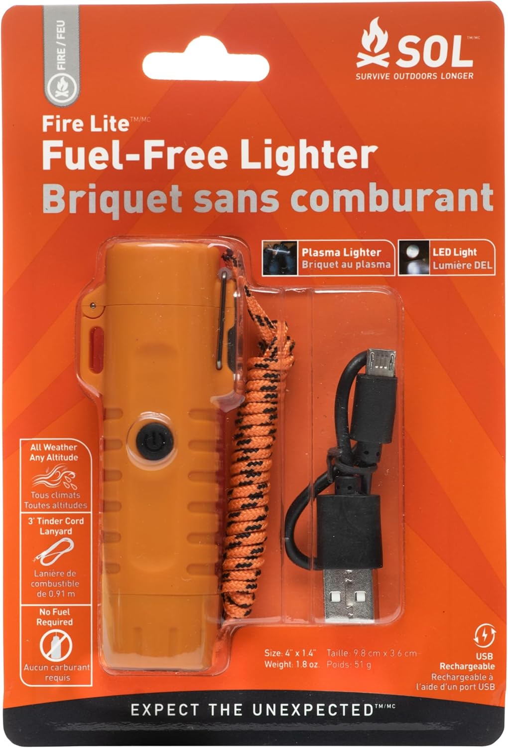 Survive Outdoors Longer Fire Lite Fuel-Free Lighter